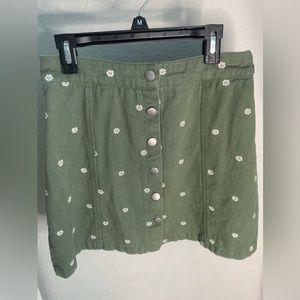 Green flower skirt